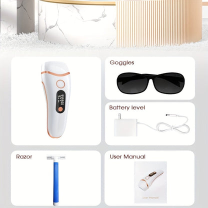 IPL Hair Removal Device for Women & Men, 999, 000 Flashes Permanent Hair Remover with 3 Functions (HR/SC/RA)