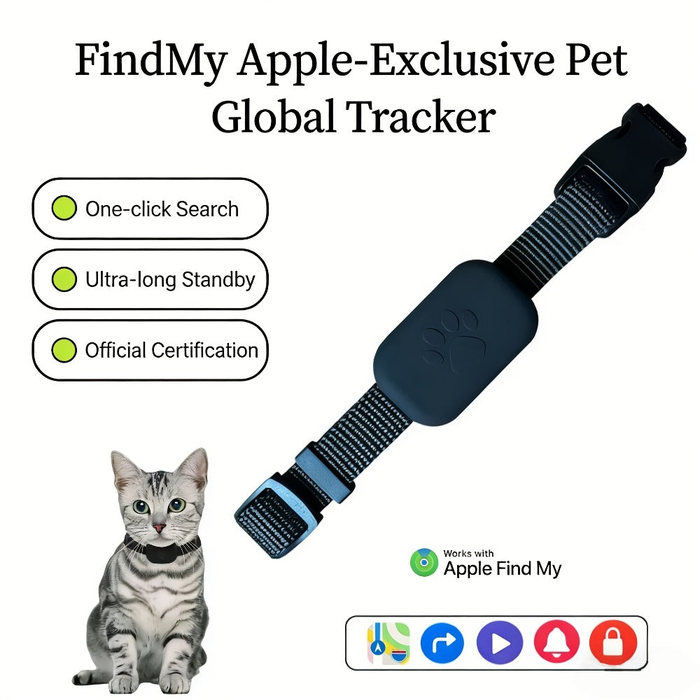 Pet GPS Tracking Collar Dual-System Smart Positioning, Anti-Lost Adjustable Collar Tracker for Cats Dogs & Puppies