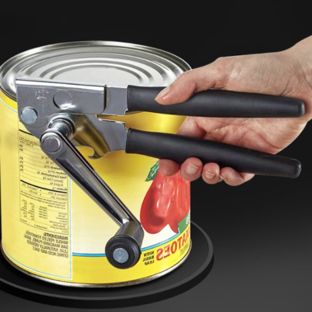 Manual Can Opener Stainless Steel Commercial Grade with Handle Dual Can and Bottle Opener for Restaurant and Home Kitchen Use