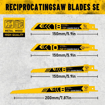 Reciprocating Saw Blade Set with 12-Piece Assortment or Six-Blade DK80066 Checkout Option for Wood and Metal
