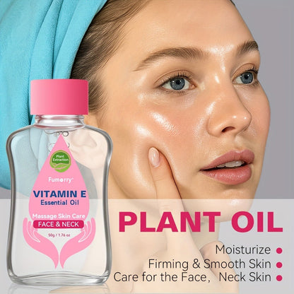 Vitamin E Essential Oil for Face, Neck & Body, Natural Multi-Plant Extract Nourishing Skincare Serum