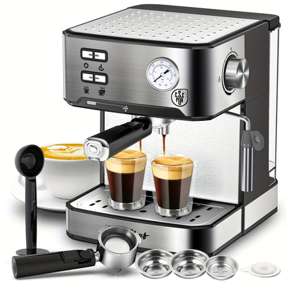 20 Bar Espresso Machine 950W, Stainless Steel Espresso & Cappuccino Latte Maker with Steam Wand Milk Frother