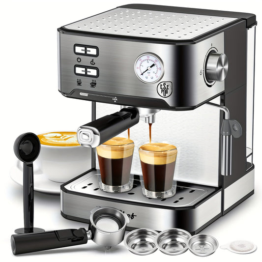 20 Bar Espresso Machine 950W, Stainless Steel Espresso & Cappuccino Latte Maker with Steam Wand Milk Frother