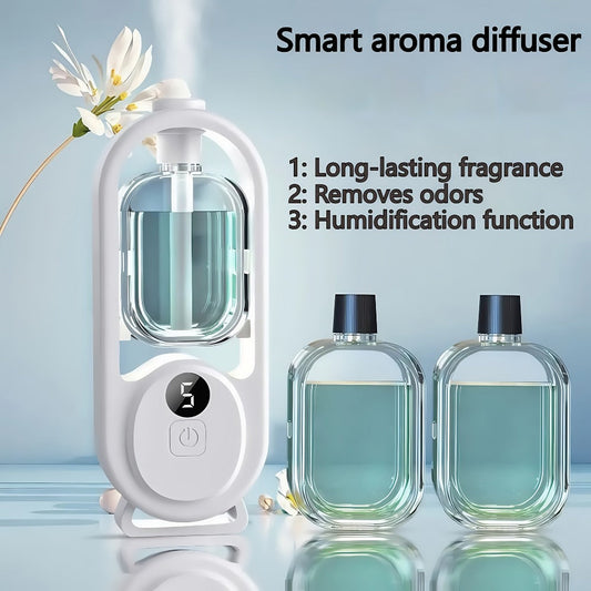 USB Essential Oil Diffuser with Five-Level Display, Multicolor Light and One-, Three- or Five-Bottle Bundles