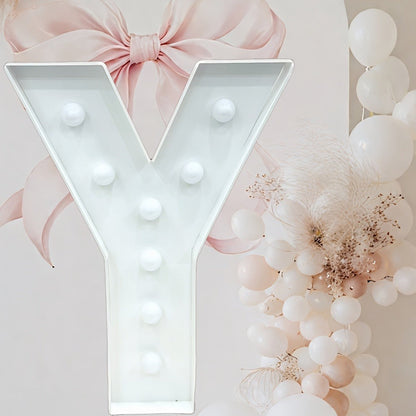 Marquee Letter Lights White LED - 3FT Light Up Letters A-Z for Birthday, Anniversary, Wedding & Party Decor