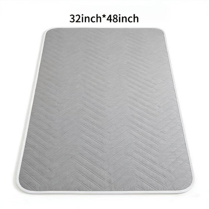Gray Flat Mattress Protector Pad in Twin, Full, Queen or King Dimension-Labeled Checkout Options