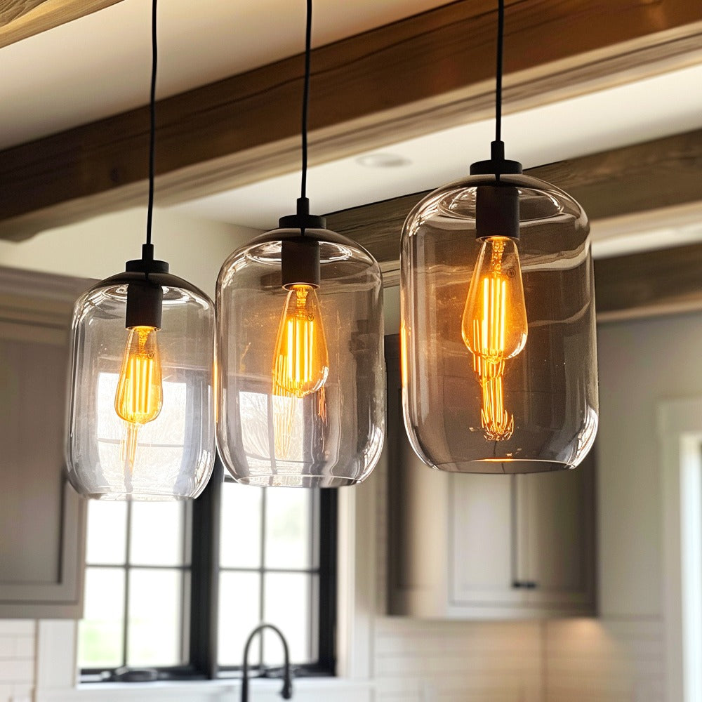 ST58 Vintage Edison LED Filament Bulb 8W 2700K Warm White Dimmable – 60W Equivalent E26 Base Clear Glass Antique Style for Chandelier