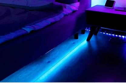 RGB Wall Light 2 Pack Battery Powered - Seven Color Gradient Dimming Night Light with Touch Switch