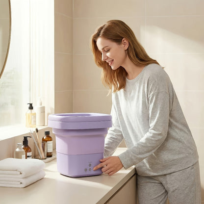 Portable Mini Washing Machine 3 Cleaning Modes, Compact Travel Washer for Underwear Delicates
