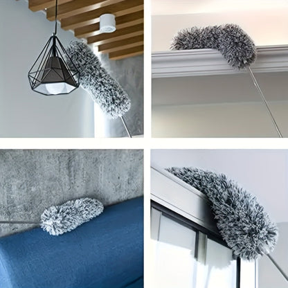 Ceiling Mop Adjustable Bendable Microfiber Duster Reusable High Reach Cleaning Tool for High for Entryways, Bedrooms and Living Spaces