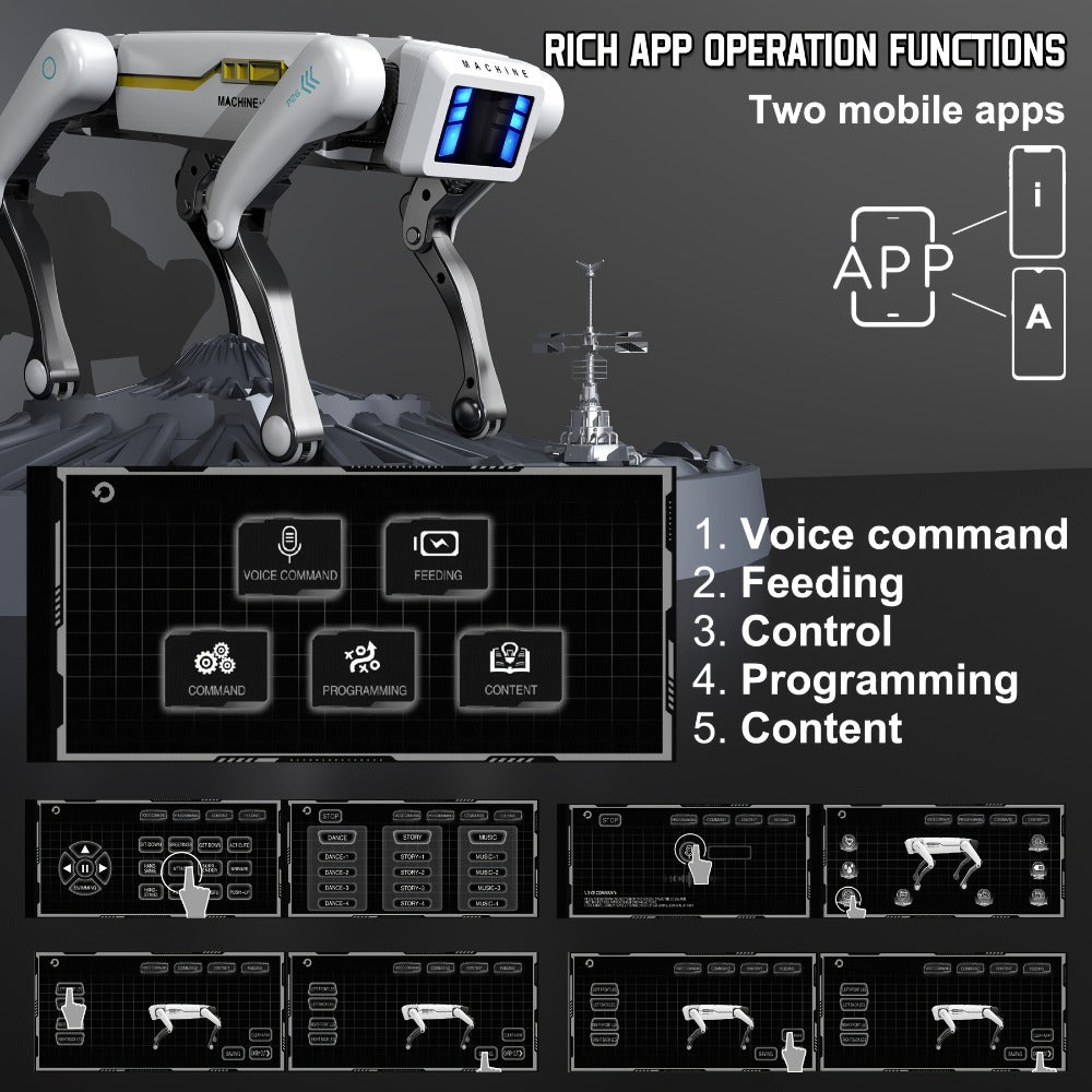 Robot Dog Toy with AI Voice Control & RC Remote, 2.4GHz 99Ft Range, App Programming, Dancing & Storytelling