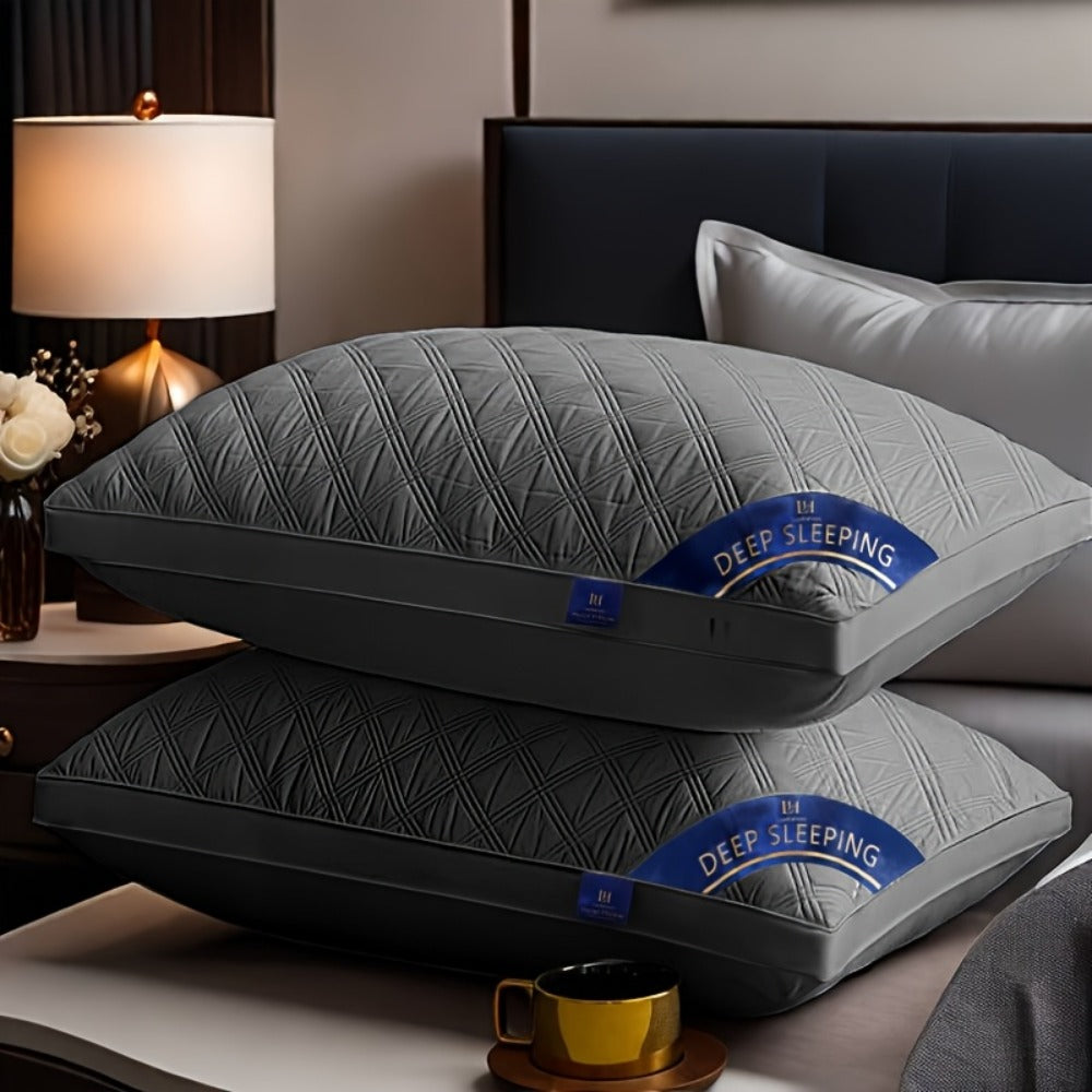 Queen Size Pillows for Side Sleepers, 800g Heavyweight Hotel Collection, Down Alternative, Ultra-Plush & Resilient