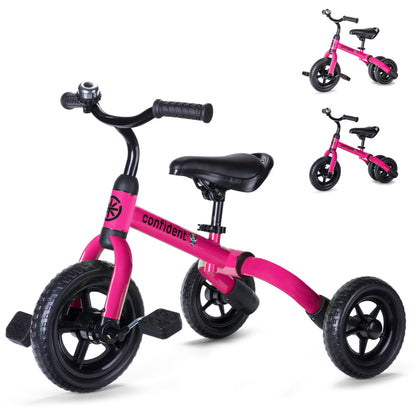 3-in-1 Foldable Toddler Tricycle Balance Bike with Detachable Pedals with the Listed Color, Size or Set Options for Everyday Use