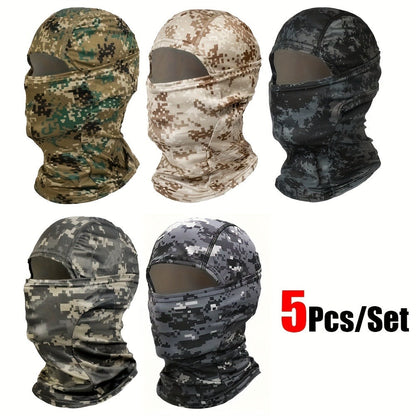 5-Pack Neck Gaiter Face Mask for Men & Women – UV Protection Balaclava Headscarf for Running, Hiking, Fishing, Cycling