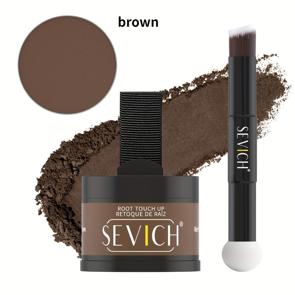 Hairline Powder Root Touch-Up Kit with Refill & Brush – Waterproof Instant Grey Hair Concealer Fills Sparse Hairline Bald Spots Eyebrow