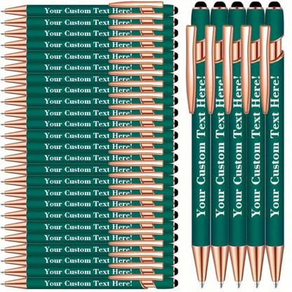Ballpoint Stylus Pens 30 Pack – 2-in-1 Touchscreen Stylus & Ballpoint Pen with Comfortable Grip, Personalized Engraving
