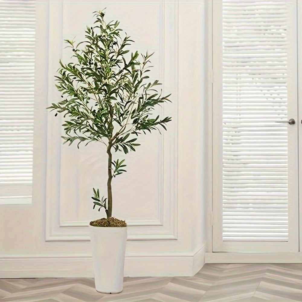 Artificial Olive Tree with Black or White Pot in 6 and 8 Foot Height Checkouts for Indoor Decor