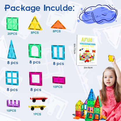 Animal Village Magnetic Building Blocks 102pcs for Kids Ages 3 4 5 6 with the Listed Color, Size or Set Options for Everyday Use