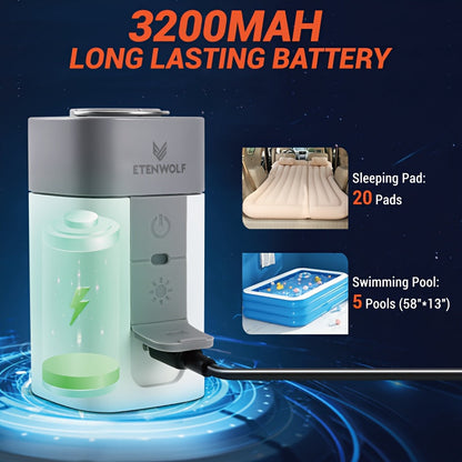 Portable Electric Air Pump 3200mAh – Inflate & Deflate Fast