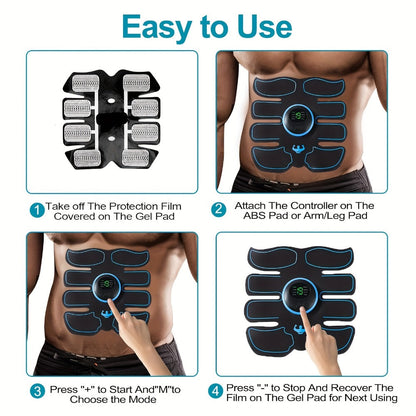 EMS Stimulator Abdominal Training Belt, Electronic Ab Toner for Whole Body Fitness & Strength Training