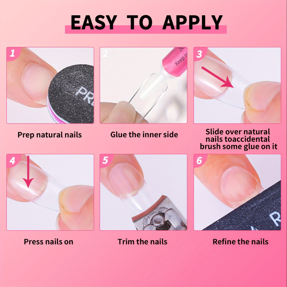 Acrylic Nail Glue Set 14 Pcs No Lamp Quick Dry Super Strong Bond – 12×2ml + 2×7ml Bulk Pack for Press On Nails, Fake Nails