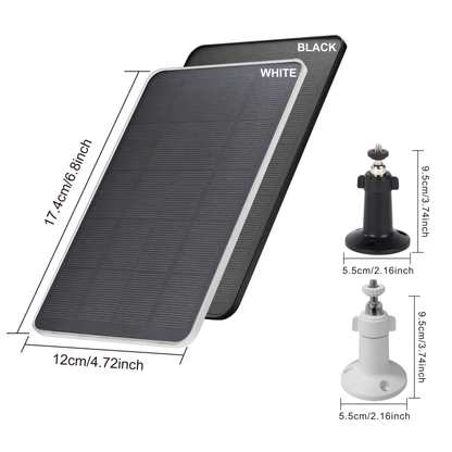 Solar Panel Charger for Security Camera 7W 360° Adjustable USB-C Micro USB Outdoor Continuous for an Everyday Personal Care Routine