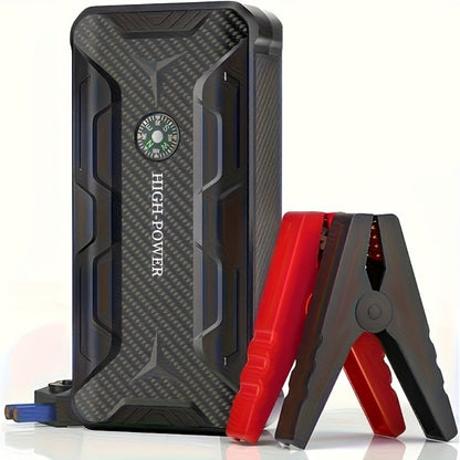 Portable Car Jump Starter 12V – Peak Power Battery Booster Pack for 8.0L Gas & Diesel Engines, USB Charging & LED Emergency Light