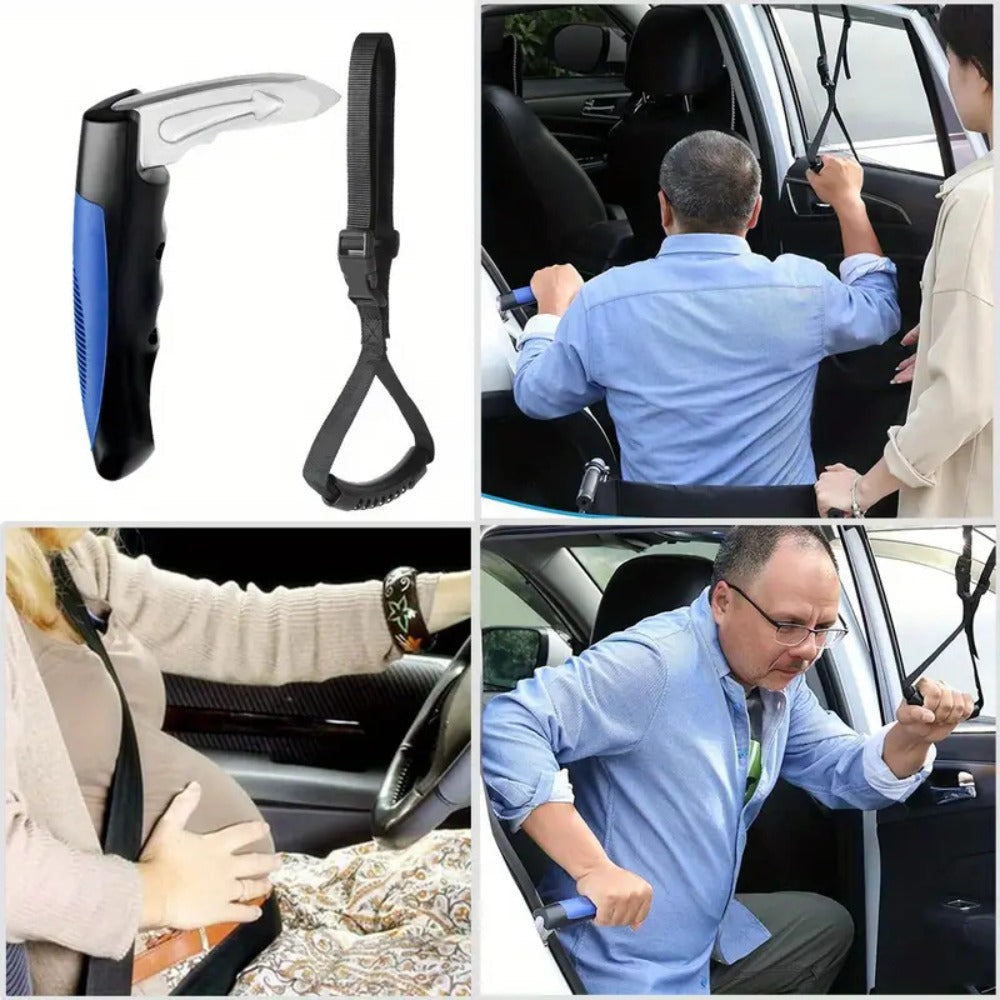 Car Door Grab Bar – Portable Vehicle Support Handle for Seniors & Handicapped, Sit-to-Stand Assist, Auto Cane Grab Bar Supports Up to 450