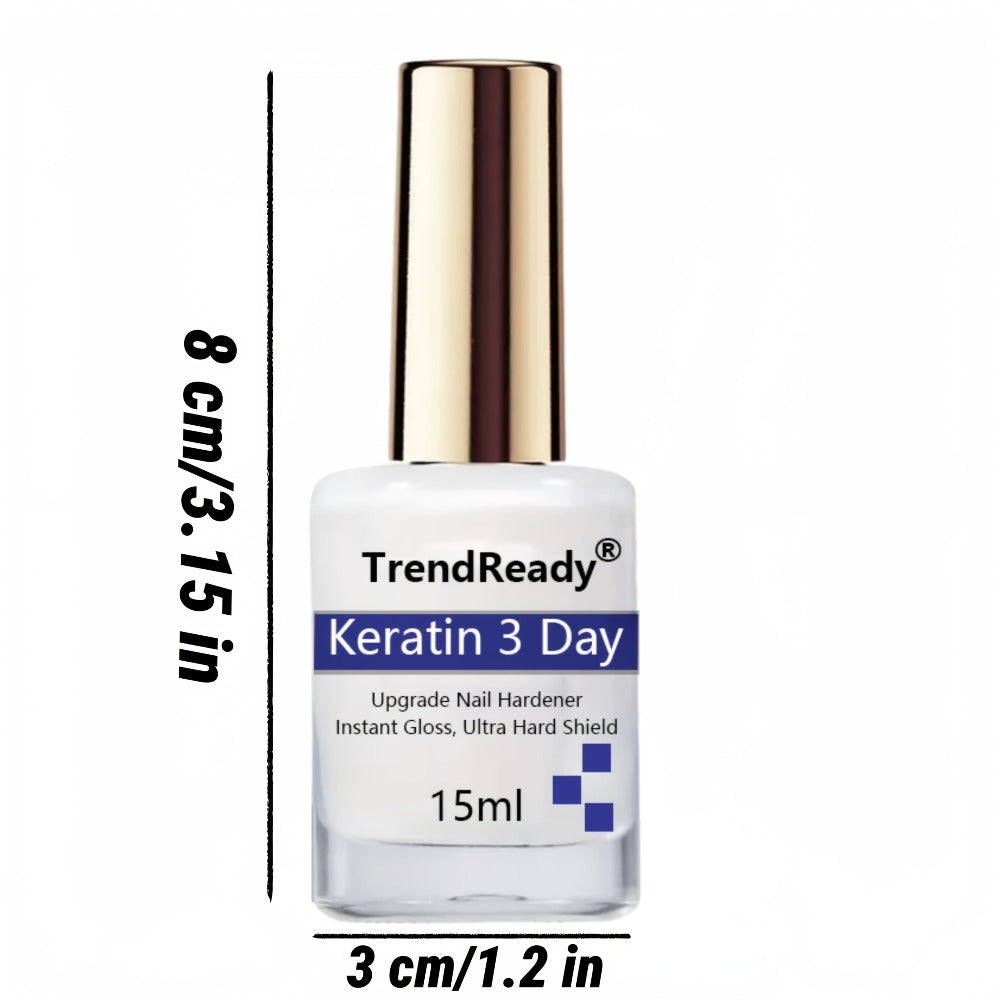 Vitamin E Nail Strengthener Oil, Two 15ml Bottles with Keratin Protein for Daily Manicure Care