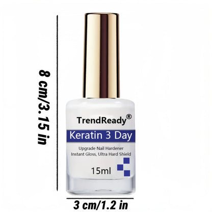 Vitamin E Nail Strengthener Oil, Two 15ml Bottles with Keratin Protein for Daily Manicure Care