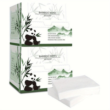Disposable Facial Towels Bamboo Viscose Fiber Extra Thick Soft Cleansing Makeup Removal Face Towels for Sensitive Skin Travel 10x12 Inches