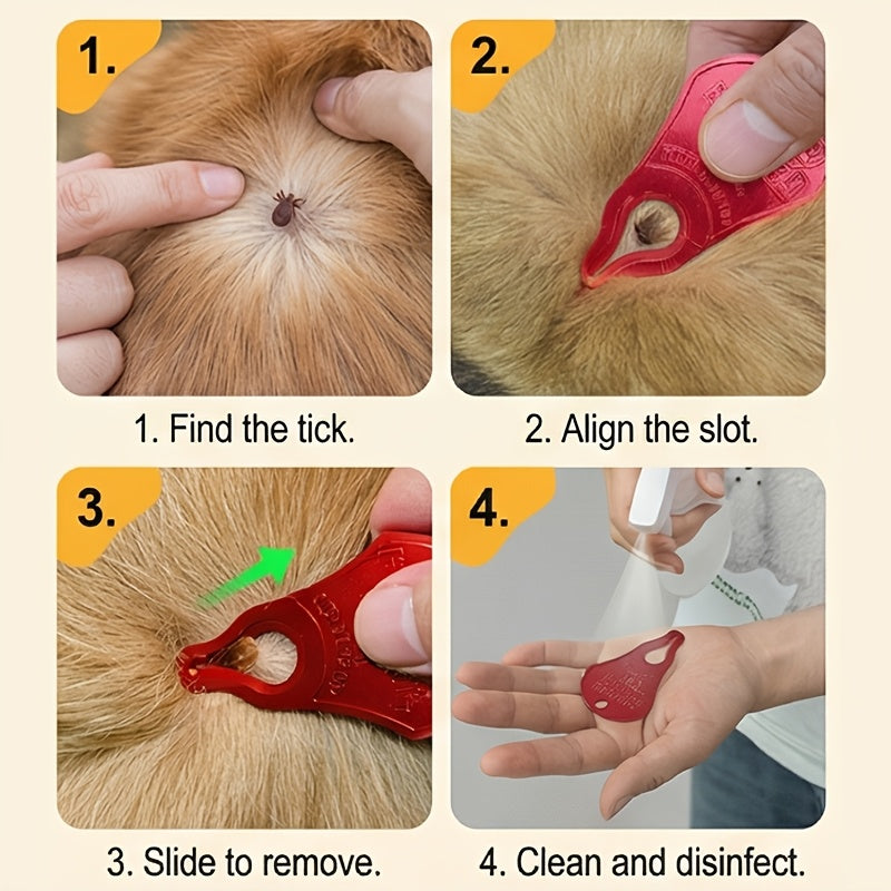Tick Remover Tool Aluminum – Safe Quick Tick Removal for Dogs Cats Pets Animals & Humans, Essential Outdoor Camping Hiking Tick Hook