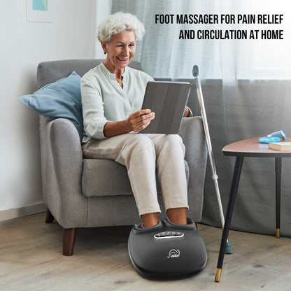 Shiatsu Foot Massager with Heat, Deep Kneading, Compression & Vibration, Electric Foot Massage Machine for Men Women