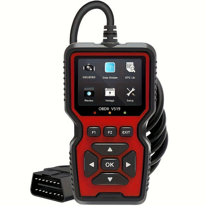 OBD2 Scanner Tool V519 – Professional Code Reader for Check Engine Light, Live Data & Diagnostic Trouble Codes | Works on All 1996+ Cars