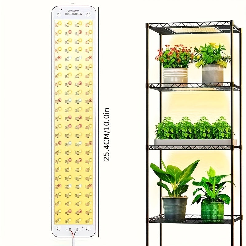 Four-Panel 5V USB Plant Light Kit with 96-LED Boards, Timer Controller and Shelf Mounting Pieces