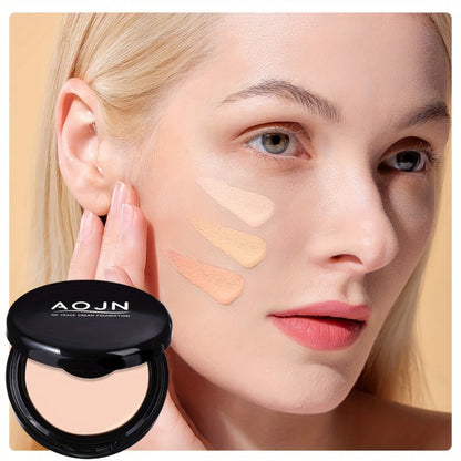 24H Oil Control Foundation Powder 3 Shades, Full Coverage Waterproof Matte Pressed Powder, for Makeup, Travel and Everyday Vanity Use