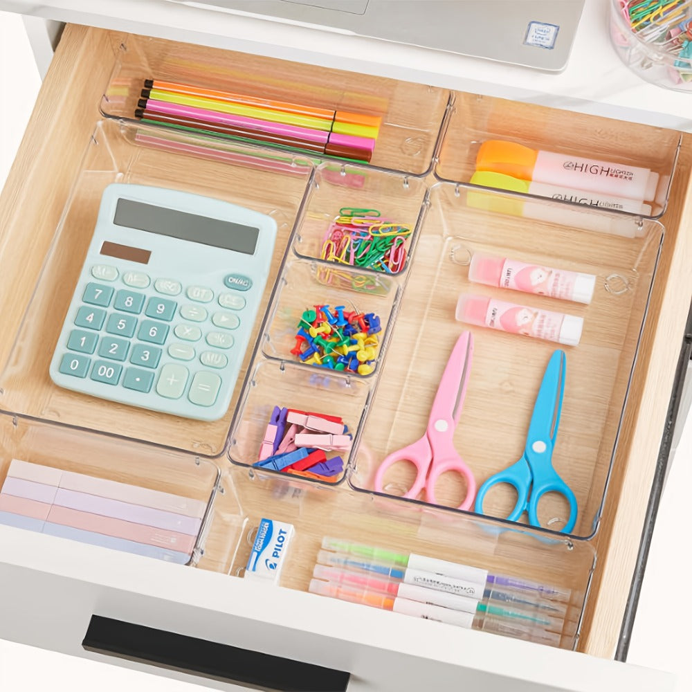 Drawer Storage Organizer Trays 25-Pack in Four Sizes for Kitchen, Desk, Vanity or Dresser Use