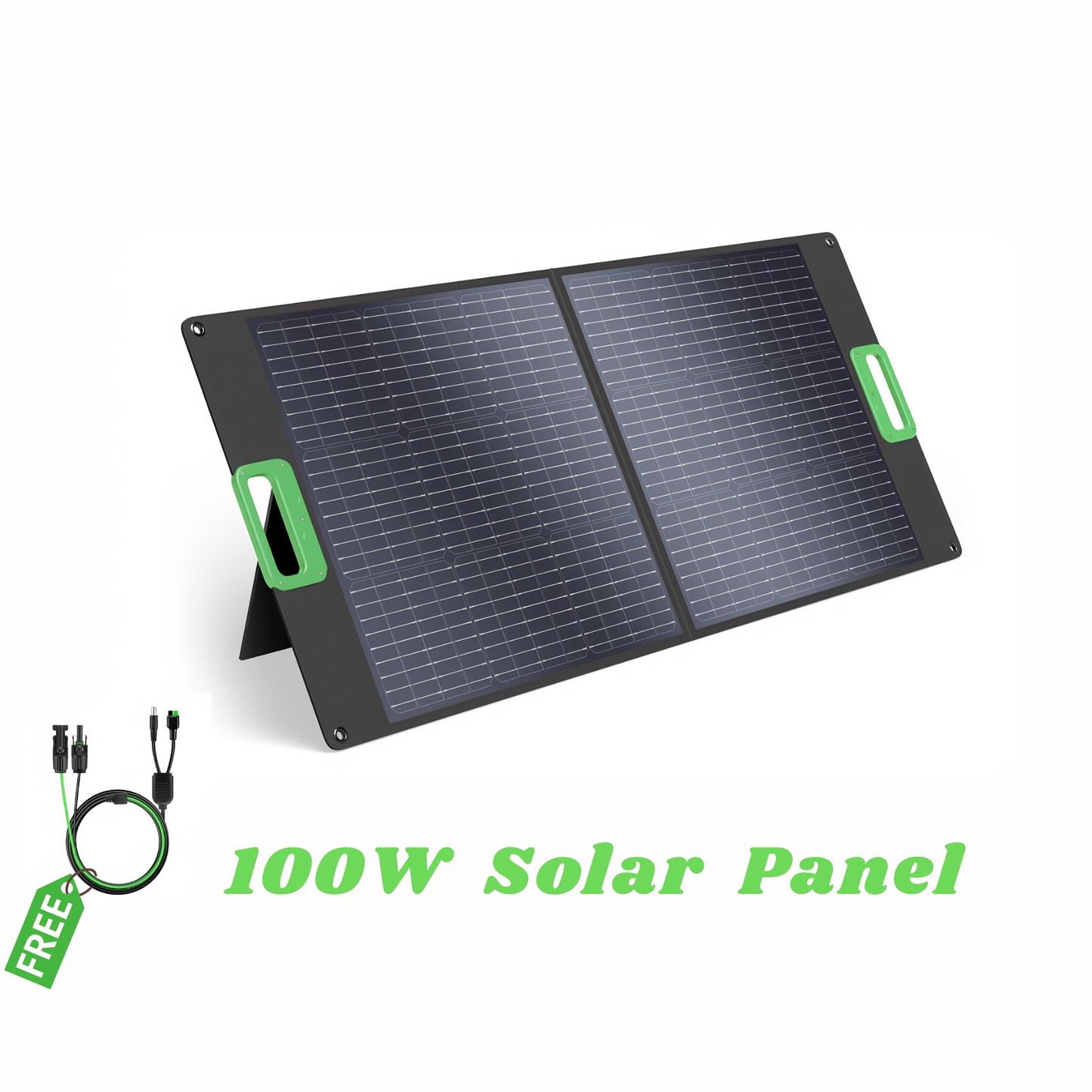[Portable Solar Panel] 100W Solar Panel for Power Station, Portable Solar Panel with 100W, Foldable Design for Backup Power