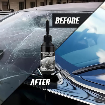Windshield Repair Kit Nano UV Resin 15-Minute Fix for Bullseye Star Spider Cracks Scratches – DIY Car Glass Crack Repair Fluid with Suction