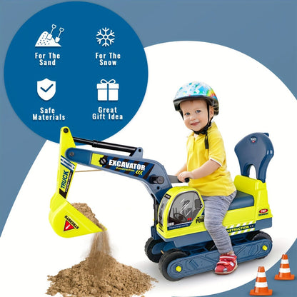 Kids Ride-On Construction Truck Large Manual-Powered Engineering Vehicle with the Listed Color, Size or Set Options for Everyday Use