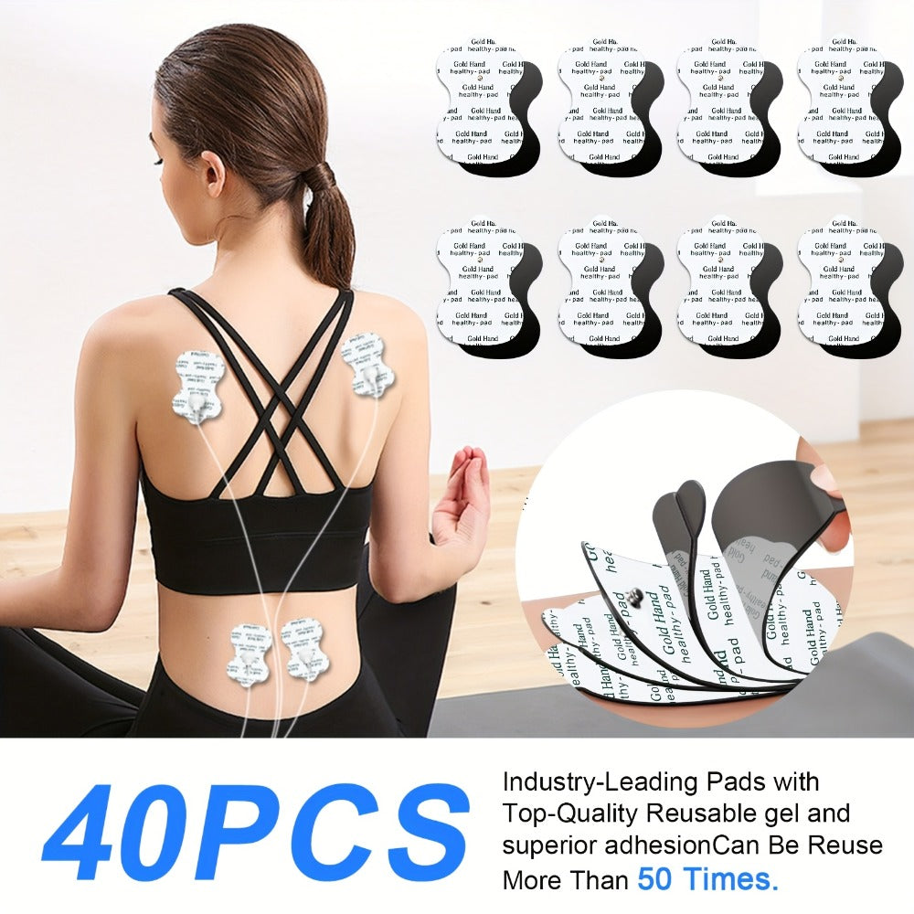 TENS EMS Electrode Pads 35mm Snap Reusable Replacement Pads Highly Conductive Latex Free for Entryways, Bedrooms and Living Spaces