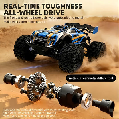 1:18 Scale RC Off-Road Car 35+ KM/H 4WD, 2.4GHz High Speed Remote Control Truck, Hobby Grade RC Racing Crawler for Kids & Adults
