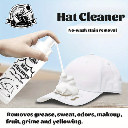 Hat Cleaner Foam Spray – Professional Stain Remover for Wool, Felt & Fur Hats, Removes Dirt, Sweat & Fingerprints, 6.76 Fl Oz (200ml)