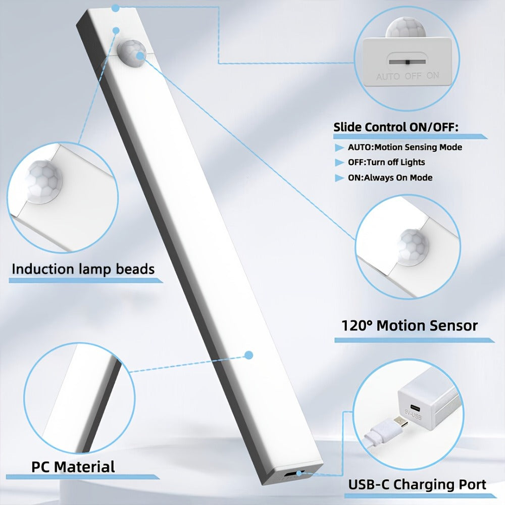 Motion Sensor LED Night Lights 6 Pack USB Rechargeable Magnetic for an Everyday Personal Care Routine