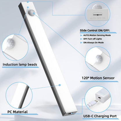 Motion Sensor LED Night Lights 6 Pack USB Rechargeable Magnetic for an Everyday Personal Care Routine