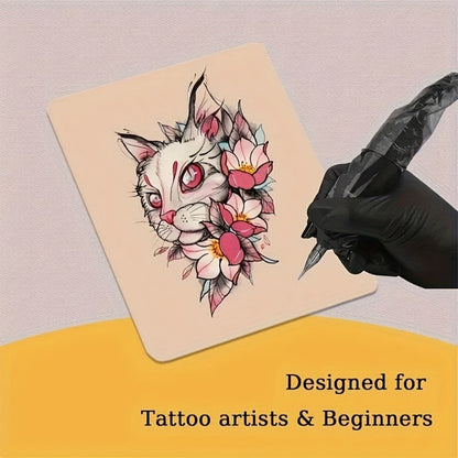 Tattoo Practice Skin Silicone Double-Sided – Flexible Fake Skin 1mm, Realistic Curvature for Tattoo Artists, Beginners