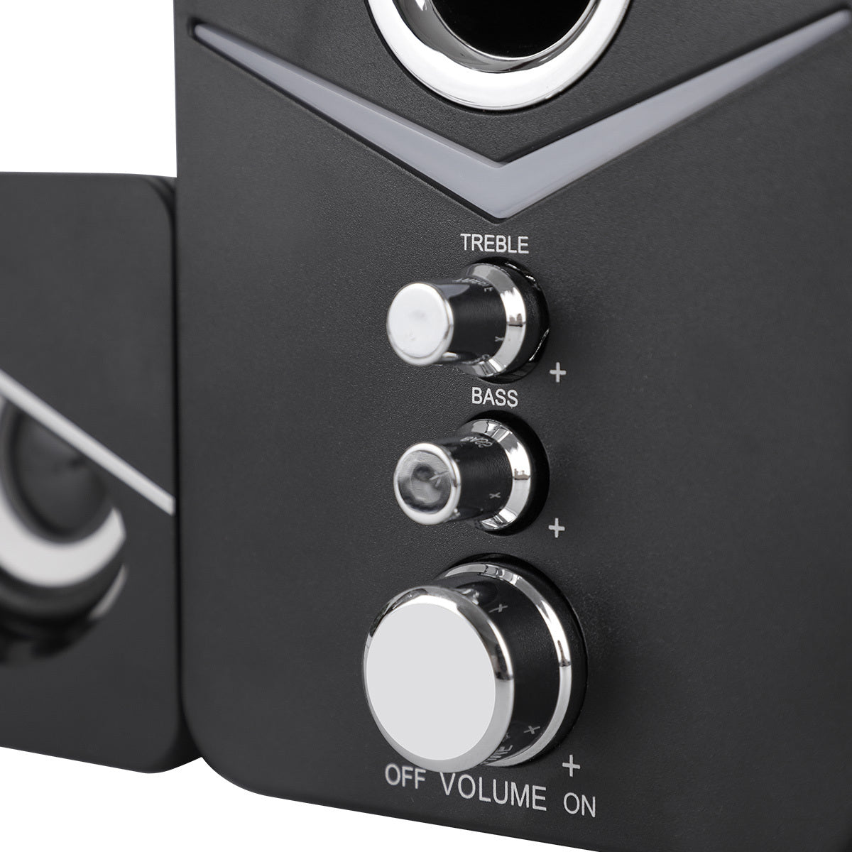 USB Powered Computer Speakers with Subwoofer, 3.5mm Aux Wired Desktop PC Laptop Speaker System, Dual 2" Tweeter + 3" Subwoofer