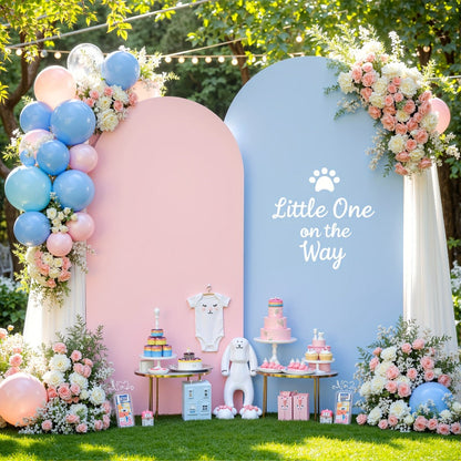 Two-Piece Fitted Arch Photography Backdrop Cover Set for 6-Foot and 6.6-Foot Compatible Frames