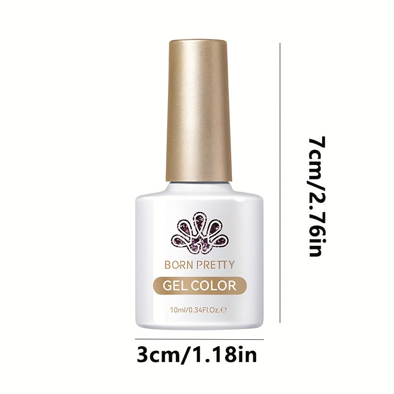 Gel Nail Polish 6-Color Purple Magnetic Cat-Eye Set in 10ml Bottles with Ultra-Bright Shimmer and UV/LED Soak-Off Cure