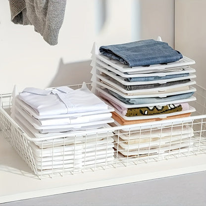 Foldable Stackable Clothes Folding Board Organizer for Shirts Pants Dresses, Plastic, Space-Saving
